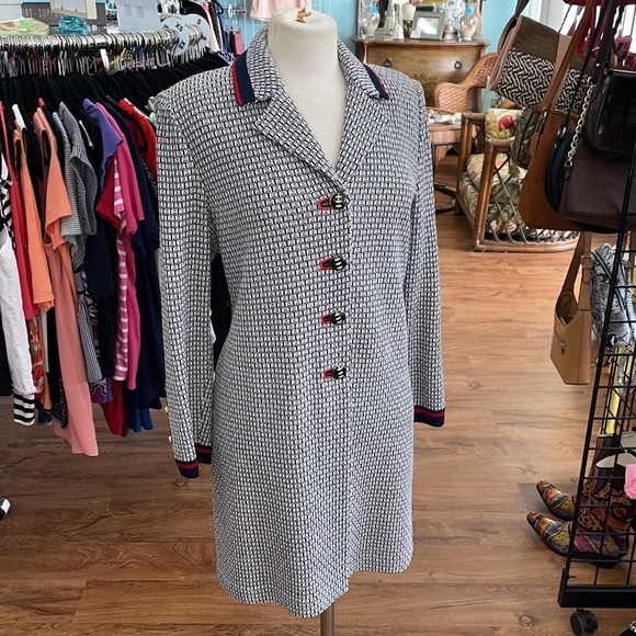St. John Dresses & Skirts - St. John Collection Navy/White/Red Dress size 6